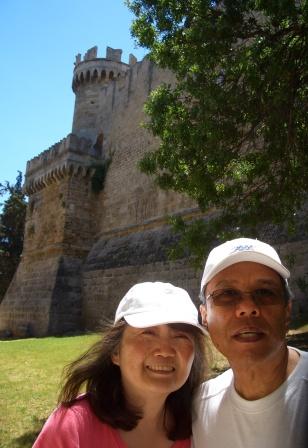 mom and dad in the moat
